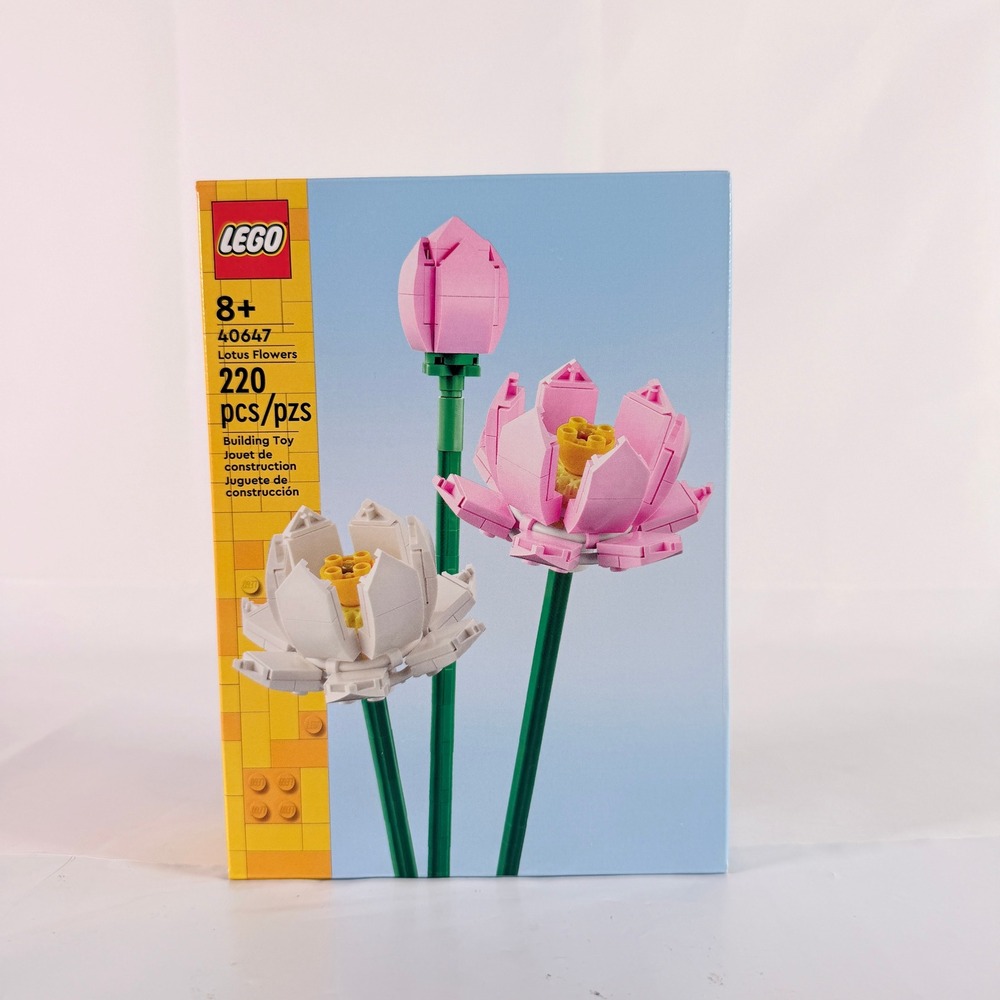 LEGO Creator Lotus Flowers 40647 Botanical House Plant Building Toy Set 220 Pcs